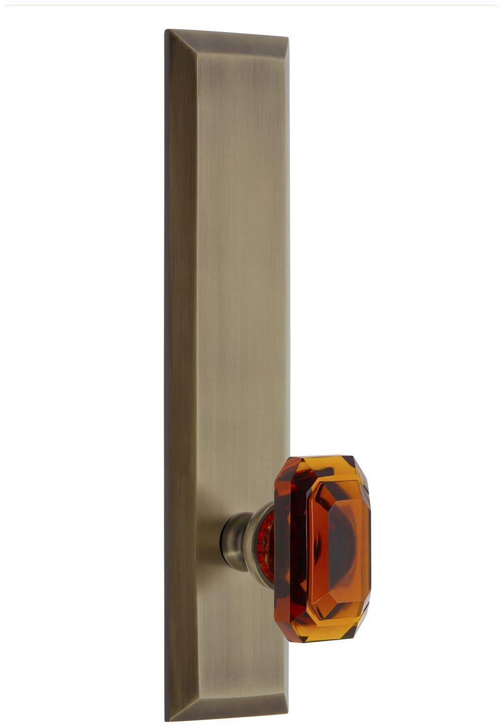Grandeur 837438 Hardware Fifth Avenue Tall Plate Baguette Amber
